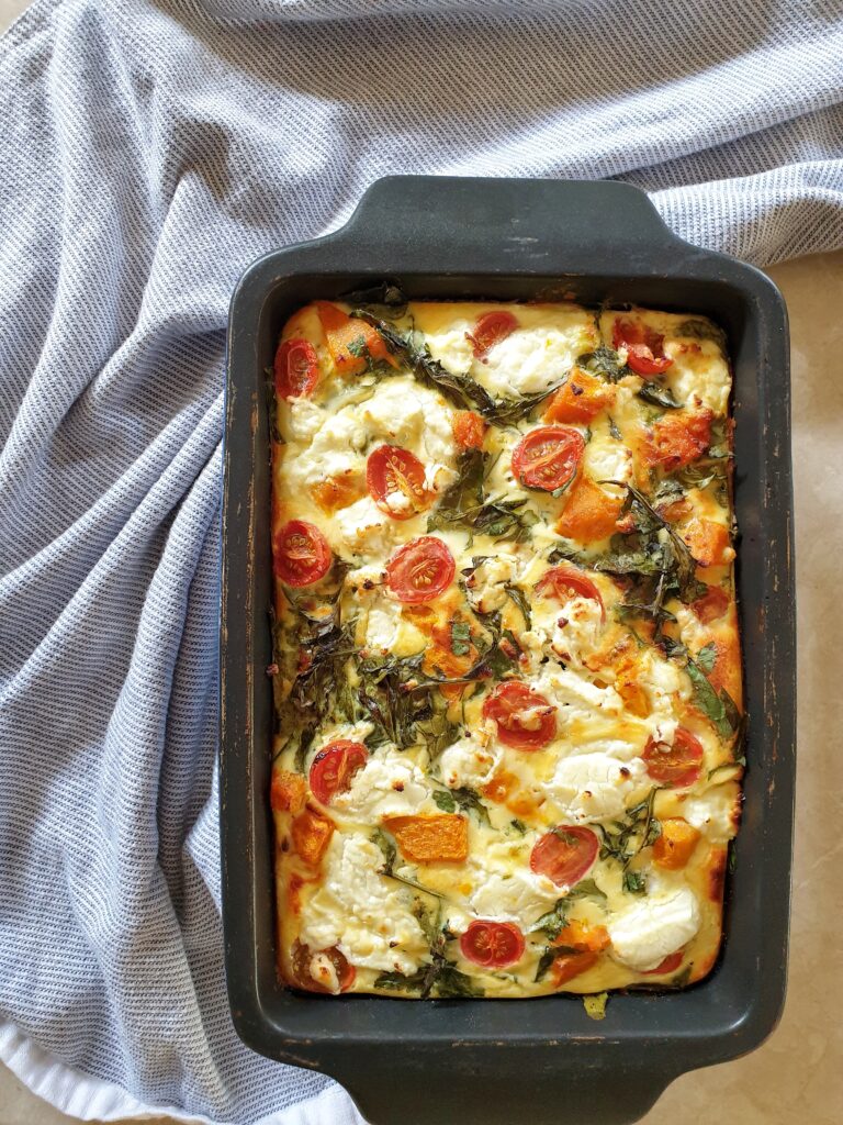 Protein Packed Pumpkin & Goats Cheese Frittata Recipe made with Quark ...